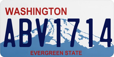 WA license plate ABV1714
