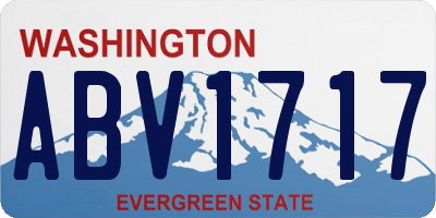 WA license plate ABV1717