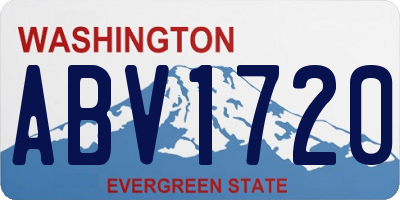 WA license plate ABV1720