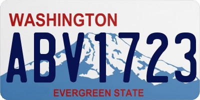 WA license plate ABV1723