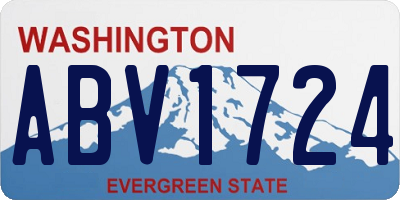 WA license plate ABV1724