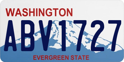 WA license plate ABV1727