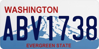 WA license plate ABV1738