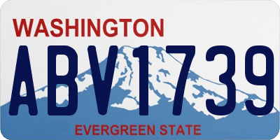 WA license plate ABV1739