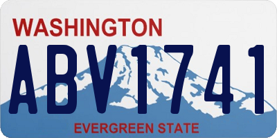 WA license plate ABV1741