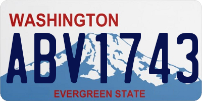 WA license plate ABV1743