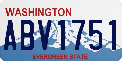 WA license plate ABV1751