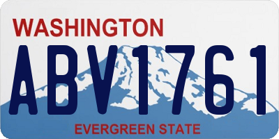 WA license plate ABV1761