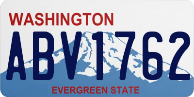 WA license plate ABV1762