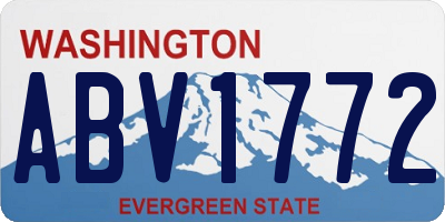WA license plate ABV1772