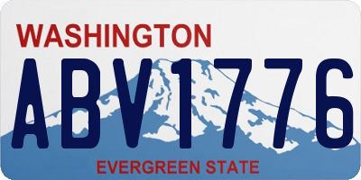 WA license plate ABV1776