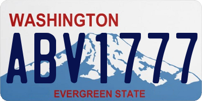 WA license plate ABV1777