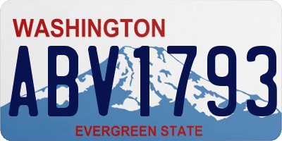WA license plate ABV1793