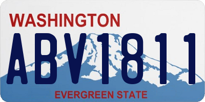 WA license plate ABV1811