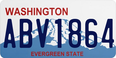WA license plate ABV1864
