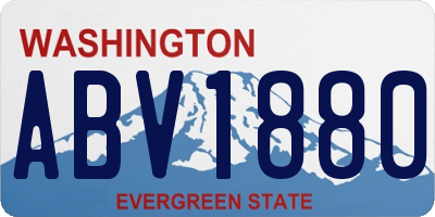 WA license plate ABV1880