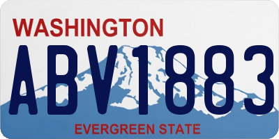 WA license plate ABV1883
