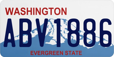 WA license plate ABV1886