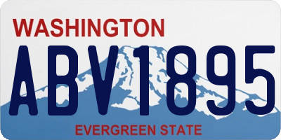 WA license plate ABV1895