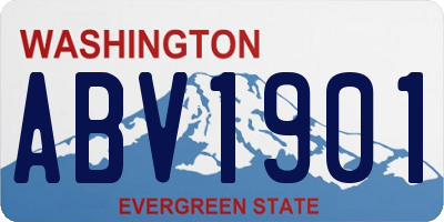 WA license plate ABV1901