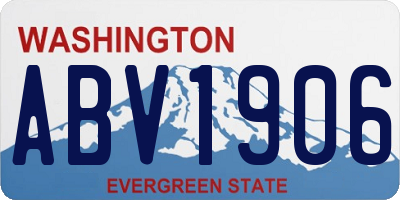 WA license plate ABV1906