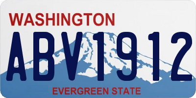 WA license plate ABV1912