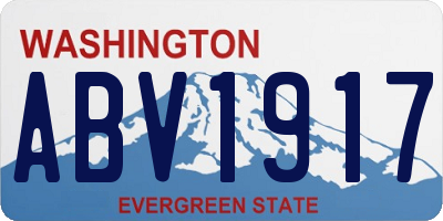 WA license plate ABV1917