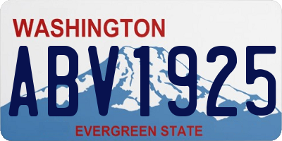 WA license plate ABV1925