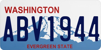 WA license plate ABV1944