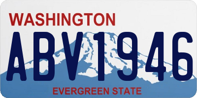 WA license plate ABV1946