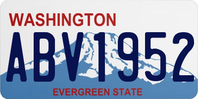 WA license plate ABV1952
