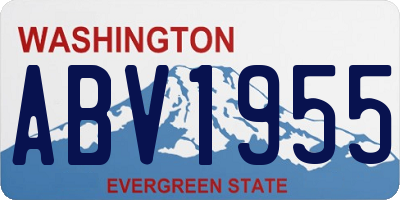WA license plate ABV1955