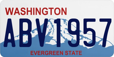 WA license plate ABV1957