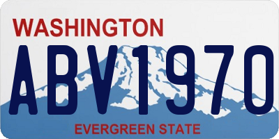 WA license plate ABV1970