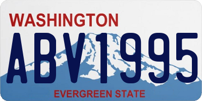 WA license plate ABV1995