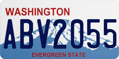 WA license plate ABV2055