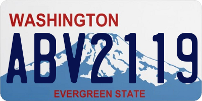 WA license plate ABV2119