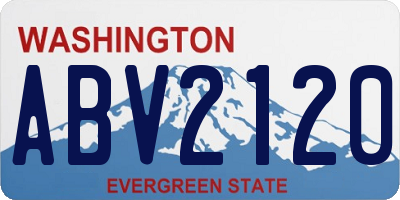 WA license plate ABV2120
