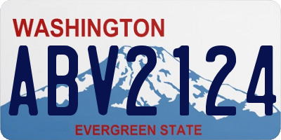 WA license plate ABV2124