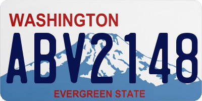 WA license plate ABV2148