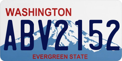 WA license plate ABV2152