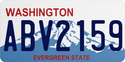 WA license plate ABV2159