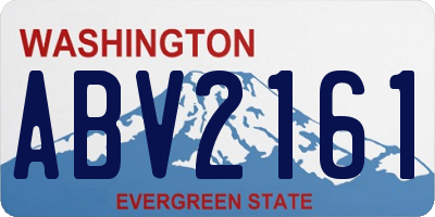 WA license plate ABV2161