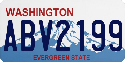 WA license plate ABV2199