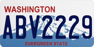 WA license plate ABV2229