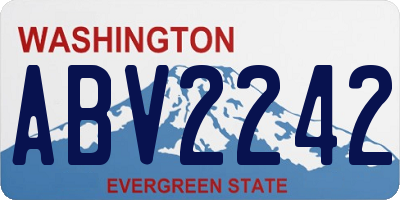 WA license plate ABV2242
