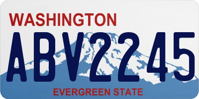WA license plate ABV2245
