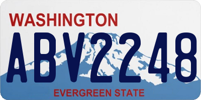 WA license plate ABV2248