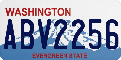 WA license plate ABV2256