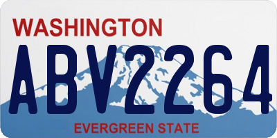 WA license plate ABV2264